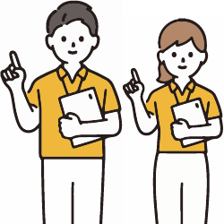 見学説明のイラスト